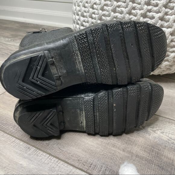 Hunter Carnaby Snake Boa Tall Wellies Rain Boots Black Size 6M - Picture 8 of 10